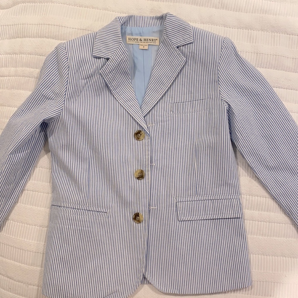 Hope & Henry seersucker blazer